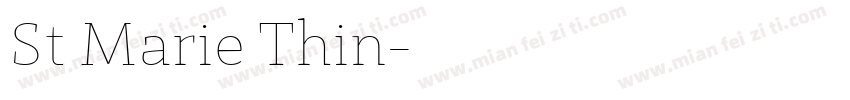 St Marie Thin字体转换
